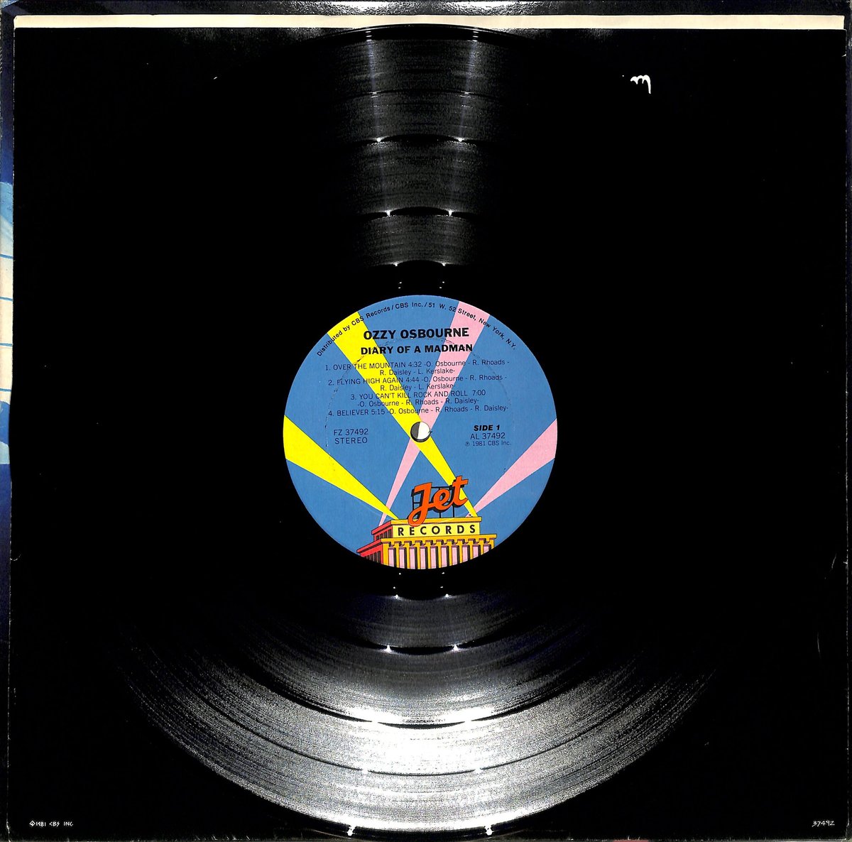 Ozzy Osbourne / Diary Of A Madman (USオリジナル,両面1D