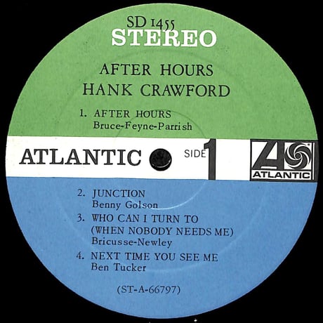 ハンク・クロフォード / After Hours［※輸入盤,生産国:US,品番:SD 1455］(LPレコード)