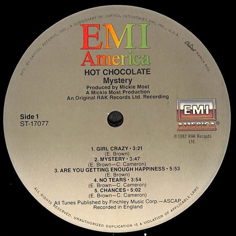 ホット・チョコレート / Mystery［※輸入盤,生産国:US,品番:ST-17077］(LPレコード)