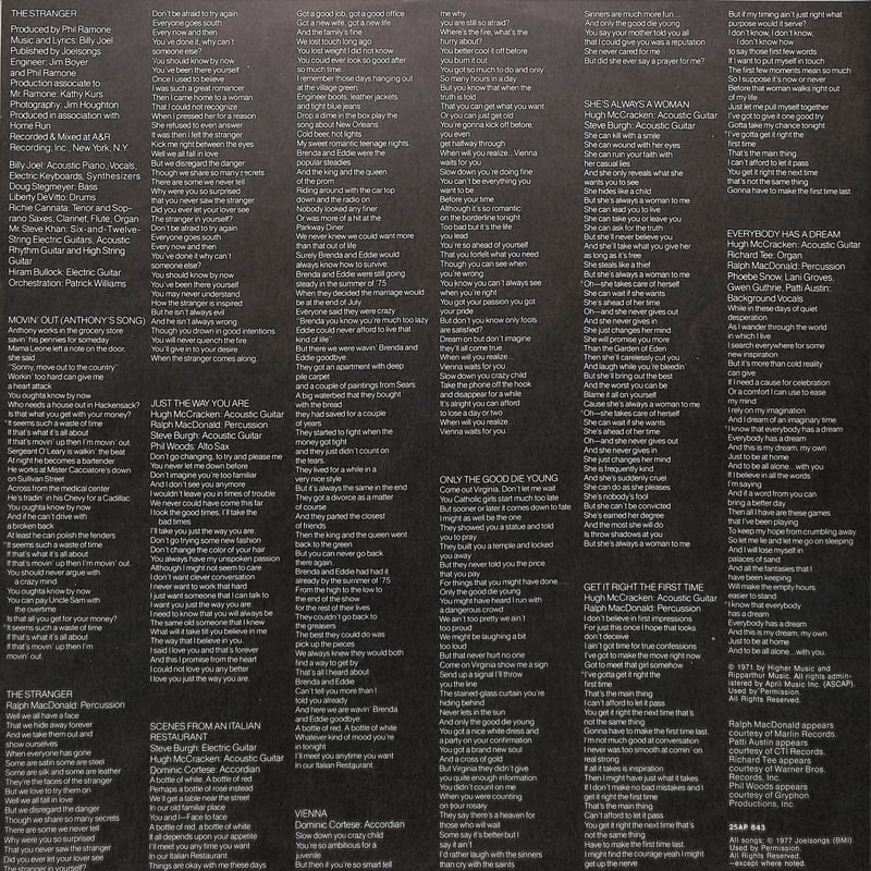 ビリー・ジョエル / ストレンジャー [※国内盤,品番:25AP 843］(LP