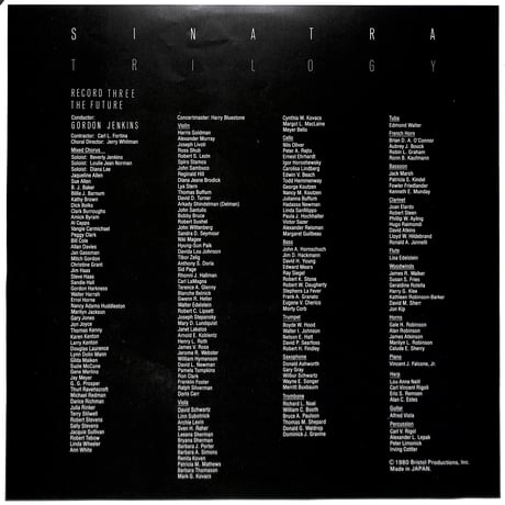 フランク・シナトラ / トリロジー:過去・現在・未来 [※国内盤,品番:P-5189~91R,3枚組］(LPレコード)