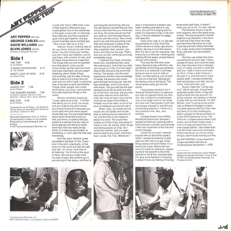 アート・ペッパー / The Trip [※輸入盤,生産国:US,品番:S7638］(LPレコード)