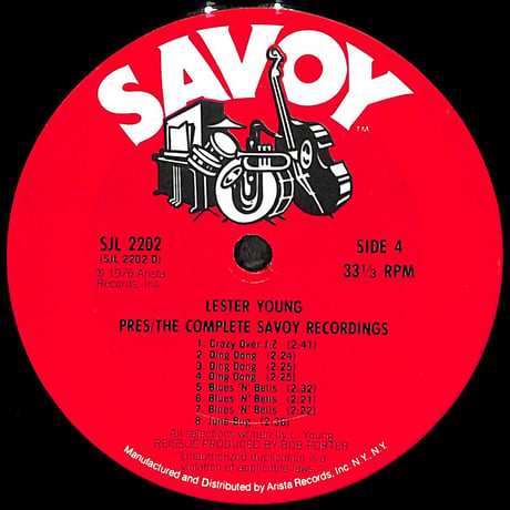 レスター・ヤング / Pres/The Complete Savoy Recordings［※輸入盤,生産国:US,品番:SJL 2202,2枚組］(LPレコード)