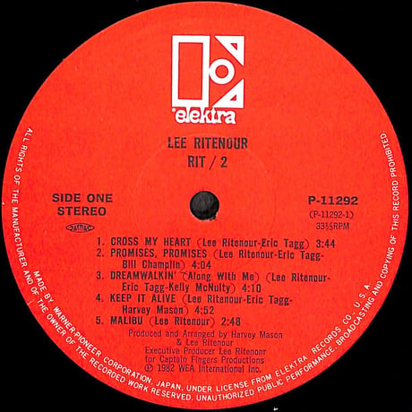 リー･リトナー / Rit/2 [※国内盤,品番:P-11292］(LPレコード)