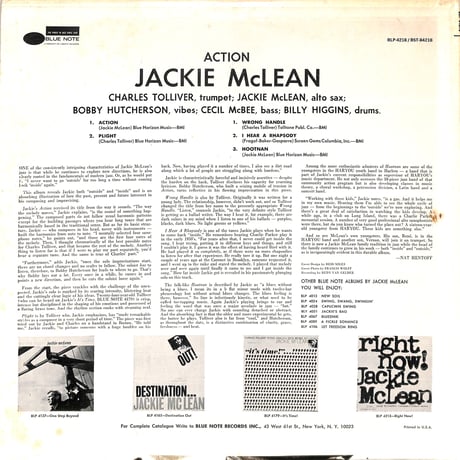 Jackie McLean / Action (US再発 , STEREO)（LPレコード）