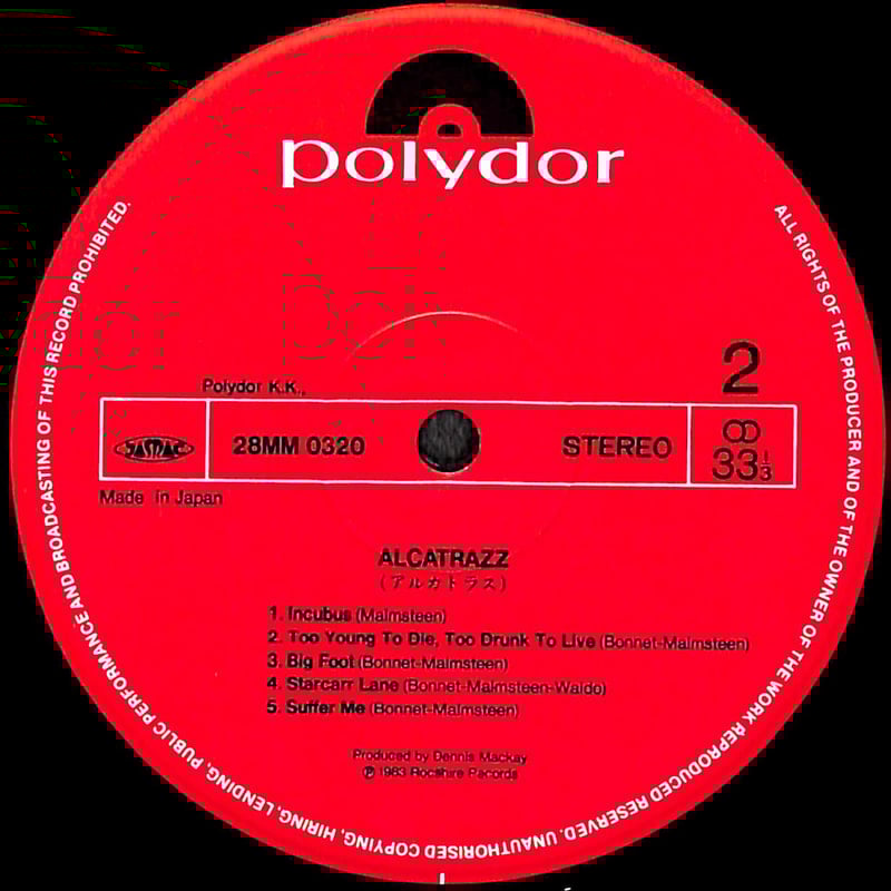 アルカトラス / No Parole From Rock 'N' Roll [※国内盤,品番: