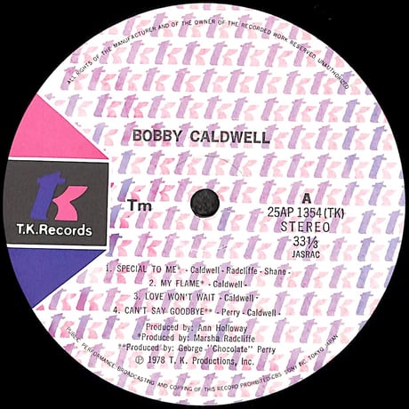 ボビー・コールドウェル / Evening Scandal [※国内盤,品番:25AP 1354］(LPレコード)