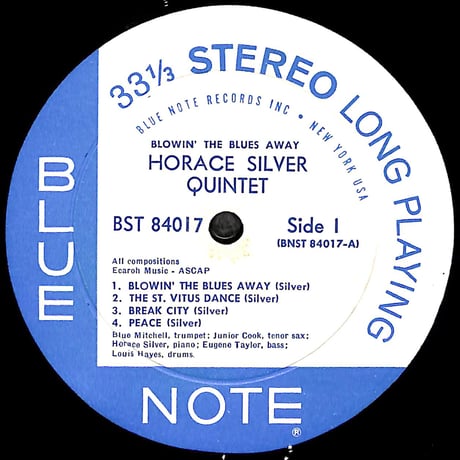 ホレス・シルヴァー・クインテット&トリオ / Blowin' The Blues Away [※輸入盤,生産国:US,品番:84017］(LPレコード)