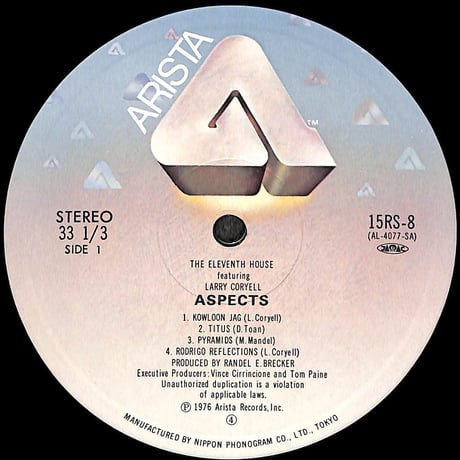 The Eleventh House Featuring Larry Coryell / Aspects [※国内盤,品番:15RS-8］(LPレコード)