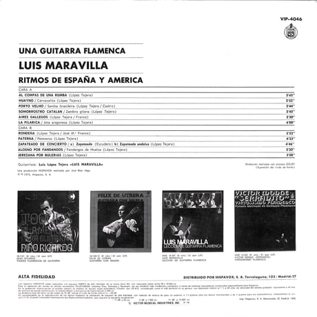 ルイス・マラビーリャ / フラメンコ･ギターの名匠 [※国内盤,品番:VIP-4046］(LPレコード)