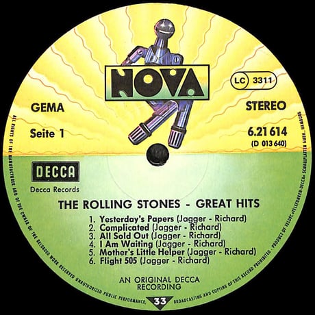ローリング・ストーンズ / Great Hits [※輸入盤,生産国:Germany,品番:6.21614］(LPレコード)
