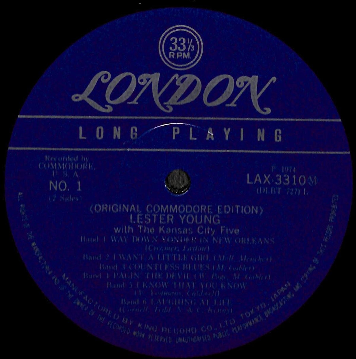 レスター・ヤング / Lester Young With The Kansas City 5［