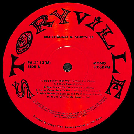 ビリー・ホリデイ / Billie Holiday At Storyville［※国内盤,品番:PA-3113(M)］(LPレコード)