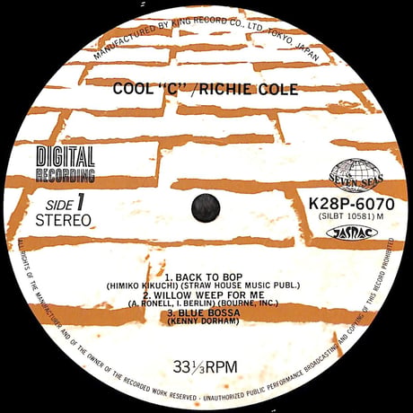 リッチー・コール / クール"C" [※国内盤,品番:K28P-6070］(LPレコード)
