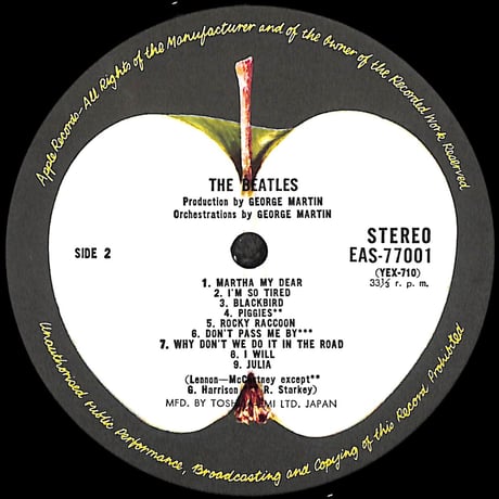 ザ・ビートルズ [※国内盤,品番:EAS-77001•2,2枚組］(LPレコード)