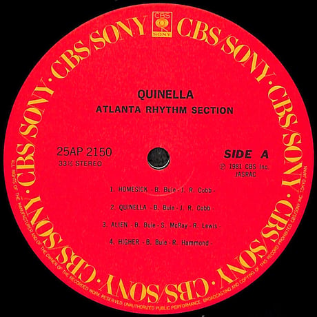 アトランタ・リズム・セクション / アトランタ・フィーリング [※国内盤,品番:25AP 2150］(LPレコード)