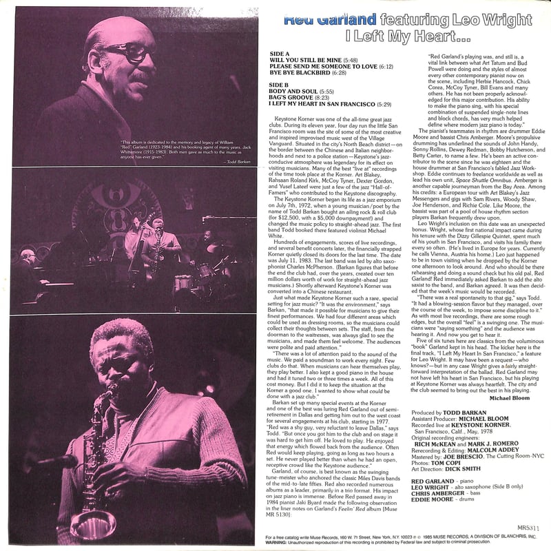 ジャズレコード　レッド・ガーランド　2LPセット レッド・ガーランド / Red Garland Featuring Leo Wright I