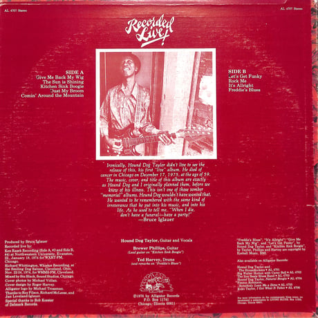 Hound Dog Taylor /  Beware Of The Dog! (USオリジナル)（LPレコード）