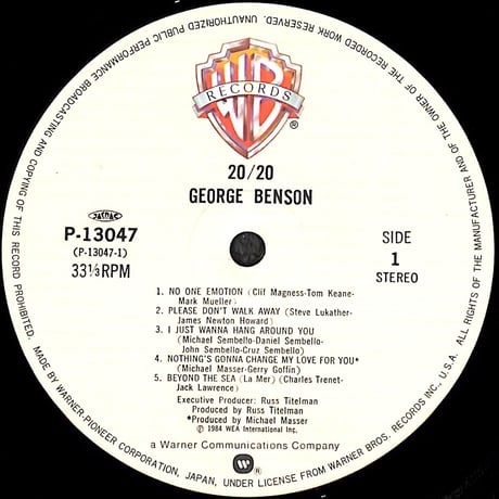 ジョージ・ベンソン / 20/20 [※国内盤,品番:P-13047］(LPレコード)
