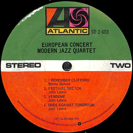 The Modern Jazz Quartet / European Concert [※輸入盤,生産国:US,品番:SD 2-603,2枚組］(LPレコード)