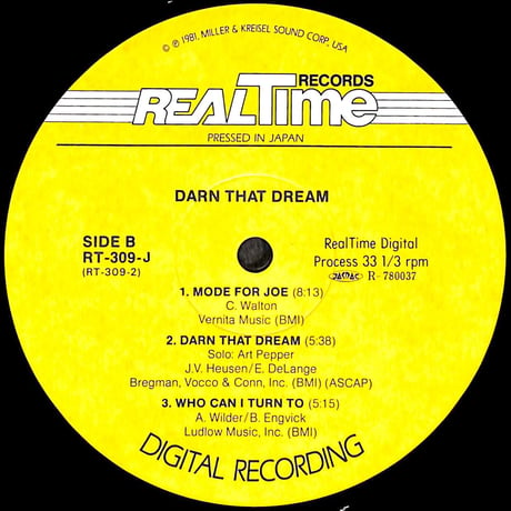 アート・ペッパー / Darn That Dream [※国内盤,品番:RT-309］(LPレコード)