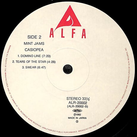 カシオペア / ミント・ジャムス［※国内盤,品番:ALR-20002］(LPレコード)
