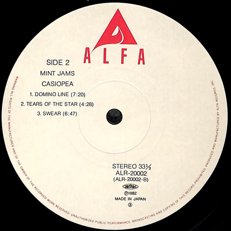 カシオペア / ミント・ジャムス［※国内盤,品番:ALR-20002］(LPレコード