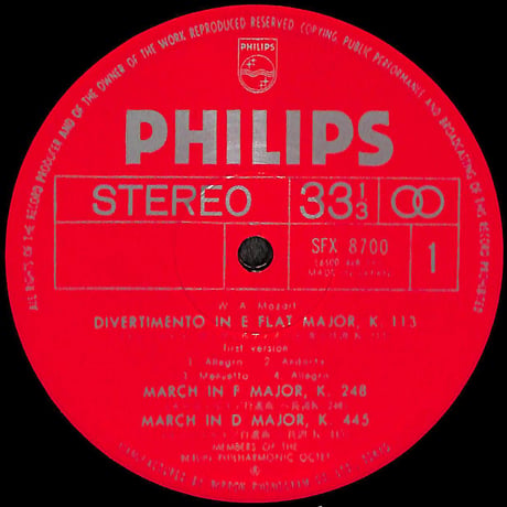 ベルリン･フィルハーモニー八重奏団員 / モーツァルト:ディヴェルティメントと行進曲 [※国内盤,品番:SFX-8700］(LPレコード)