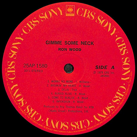 ロン・ウッド / Gimme Some Neck [※国内盤,品番:25AP-1580］(LPレコード)