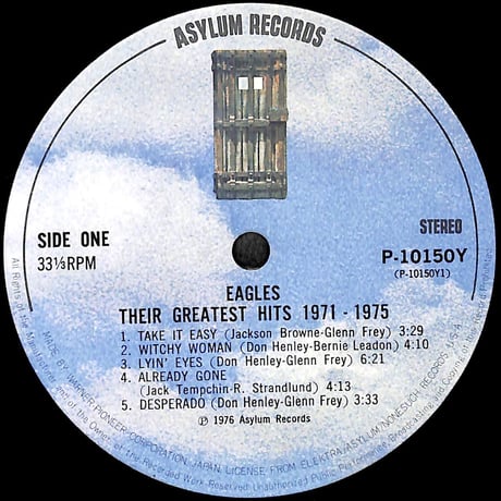 イーグルス / グレイテスト・ヒット 1971-1975 [※国内盤,品番:P-10150Y］(LPレコード)