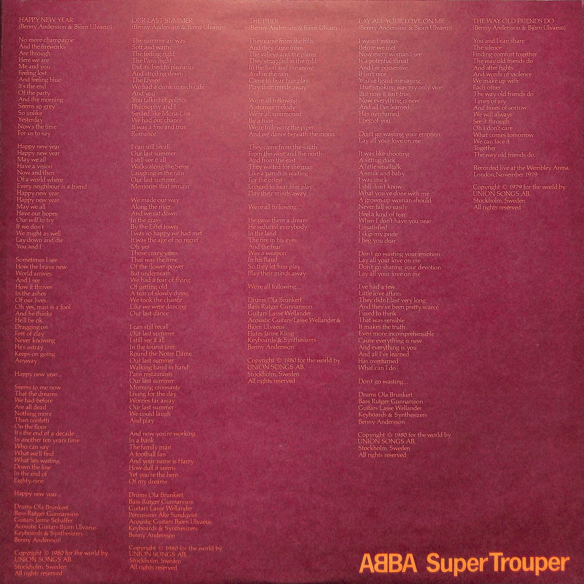 ABBA / スーパー・トゥルーパー [※国内盤,品番:DSP-8004］(LPレコード