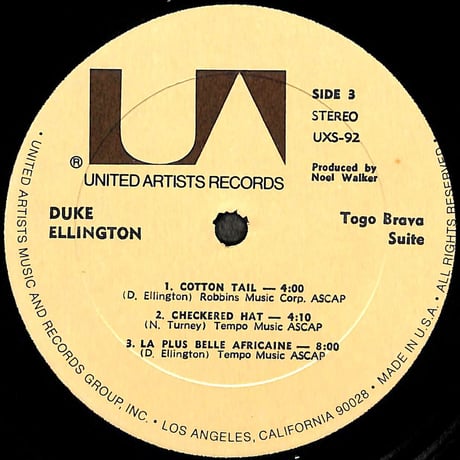 デューク・エリントン / Togo Brava Suite [※輸入盤,生産国:US,品番:UXS-92,2枚組］(LPレコード)