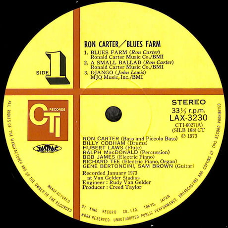 ロン・カーター / Blues Farm [※国内盤,品番:LAX-3230］(LPレコード)
