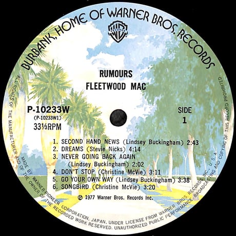 フリートウッド・マック / 噂 [※国内盤,品番:P-10233W］ (LPレコード)