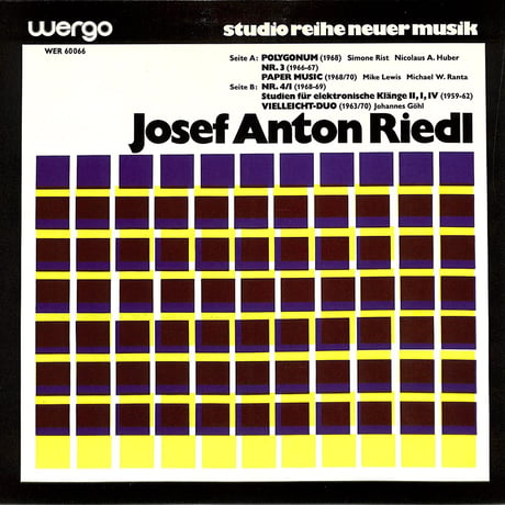 ヨーゼフ・アントン・リードル作品集（GERMANY WERGO ORIGINAL,WER60066）（長岡鉄男の外盤A級）（LPレコード）
