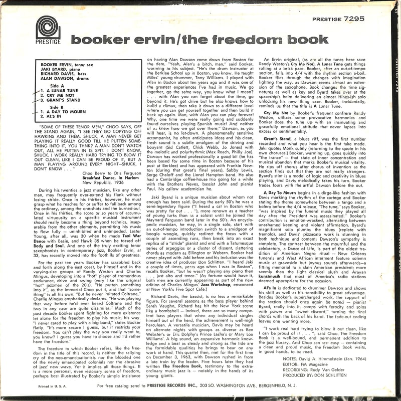 洋楽 Booker Ervin / The freedom book 250px-The_Freedom_Book.jpg