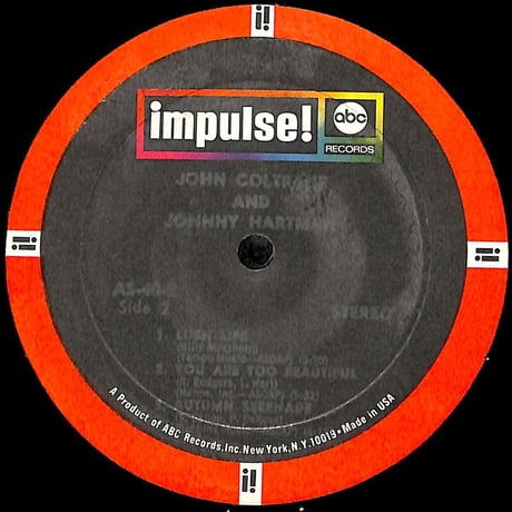 ジョン・コルトレーン・ジョニー・ハートマン / John Coltrane And Johnny Hartman［※輸入盤,生産国:US,品番:A-40］(LPレコード)