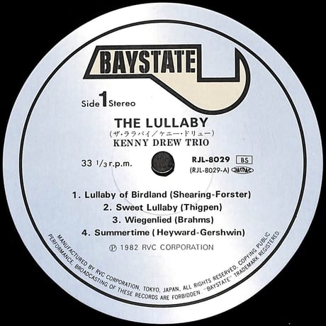 ケニー・ドリュー / The Lullaby [※国内盤,品番:RJL-8029］(LPレコード)