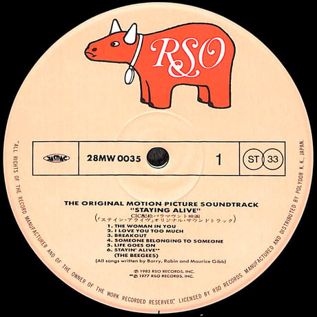 ステイン・アライヴ オリジナル・サウンドトラック [※国内盤,品番:28MW 0035］(LPレコード)