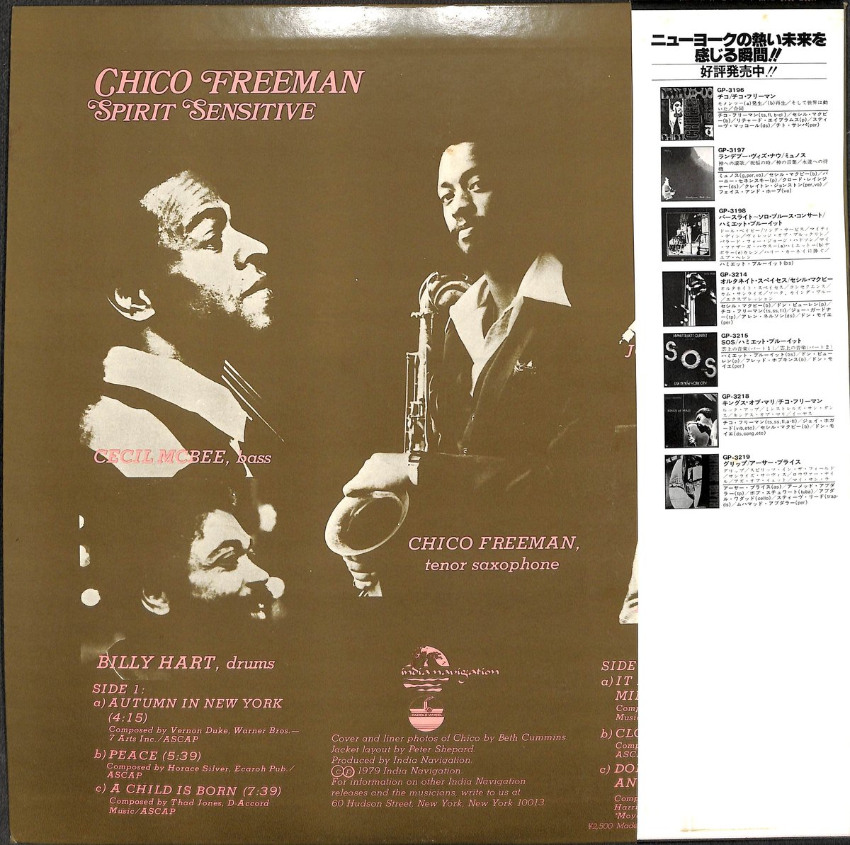 【廃盤帯付き】チコ・フリーマン「ジ・アウトサイド・ウィズイン」スピリチュアル名盤 チコ・フリーマン / スピリット・センシティヴ [※国内盤,品番