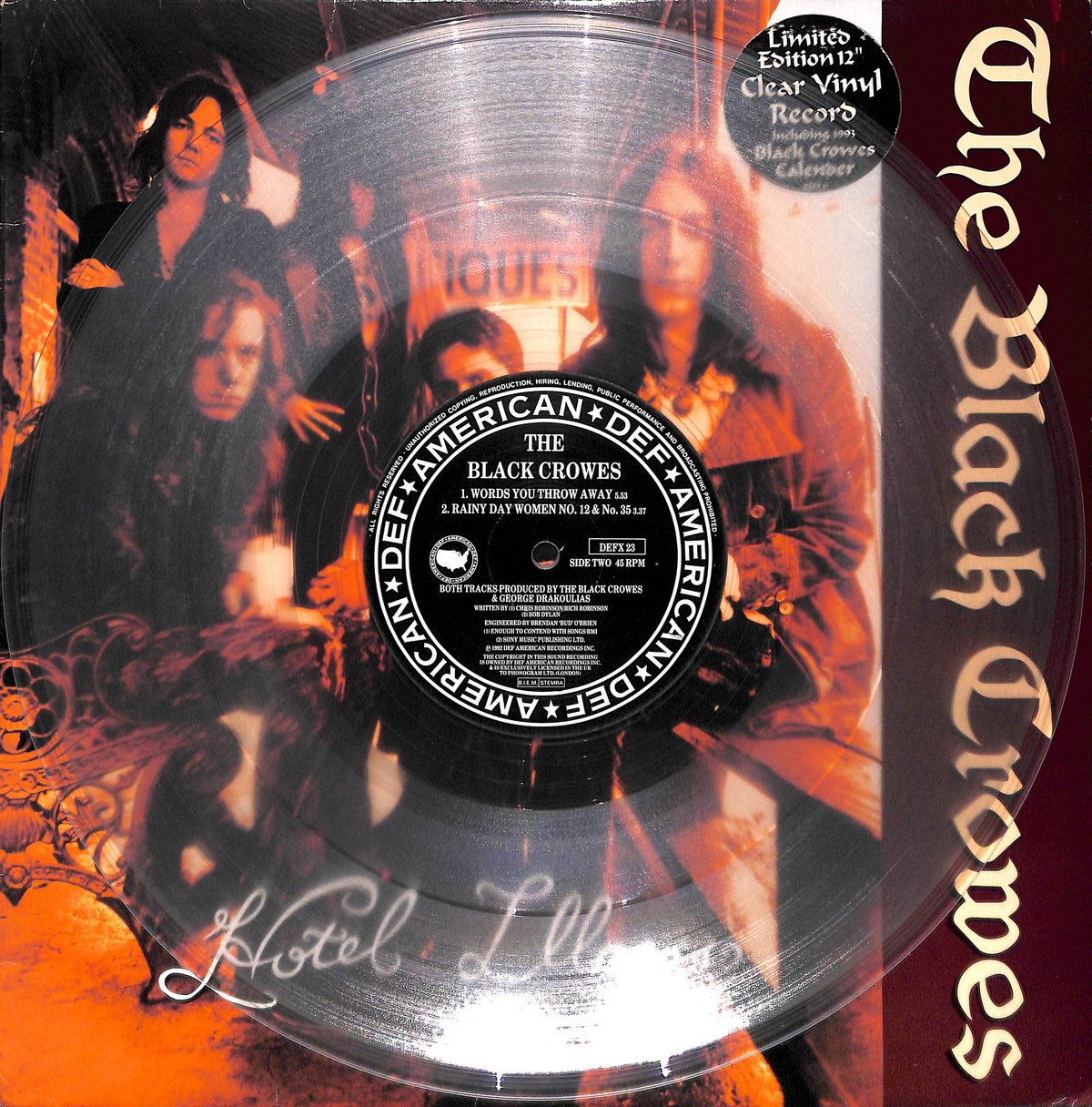 ブラック・クロウズ / Hotel Illness [※輸入盤,生産国:UK,品番:DEFX