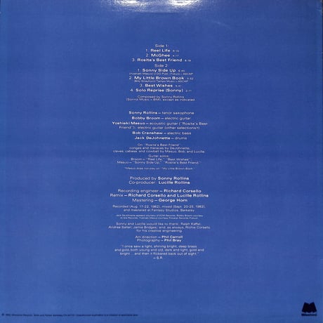 ソニー・ロリンズ / Reel Life［※輸入盤,生産国:US,品番:M-9108］(LPレコード)