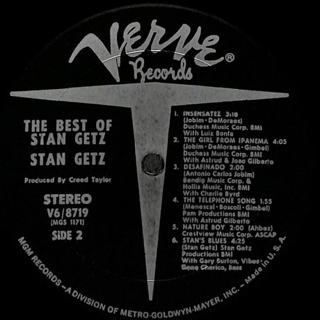 スタン・ゲッツ / The Best Of Stan Getz［※輸入盤,生産国:US,品番:V6-8719］(LPレコード)