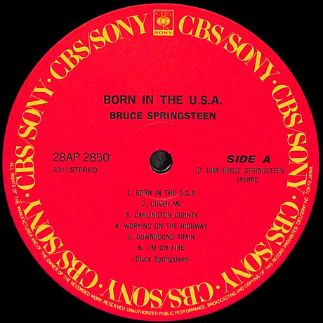 ブルース・スプリングスティーン / Born In The U.S.A. [※国内盤,品番:28AP 2850］(LPレコード)