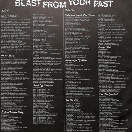 リンゴ・スター / Blast From Your Past [※国内盤,品番:EAS-80403］(LPレコード)