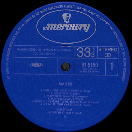 ロッド・スチュワート / スマイラー [※国内盤,品番:BT-5150］(LPレコード)