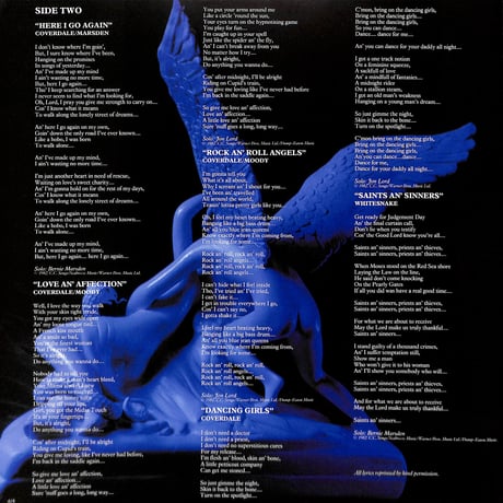 ホワイトスネイク / Saints & Sinners [※国内盤,品番:28MM 0207］(LPレコード)