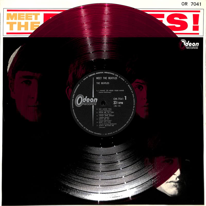 ビートルズ LP　MEET THE BEATLES!　水色V帯　OR-7041 ビートルズ LP MEET THE BEATLES! 水色V帯 OR-7041