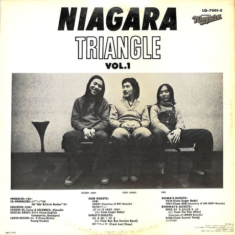 大瀧詠一 伊藤銀次 山下達郎 / NIAGARA TRIANGLE VOL.1（オリジナル）（LPレコード）