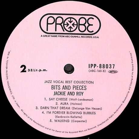 ジャッキー&ロイ / Bits And Pieces [※国内盤,品番:IPP-88037］(LPレコード)
